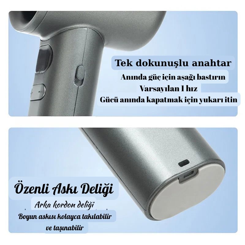 Taşınabilir El Fanı- Mini, Hafif ve Güçlü